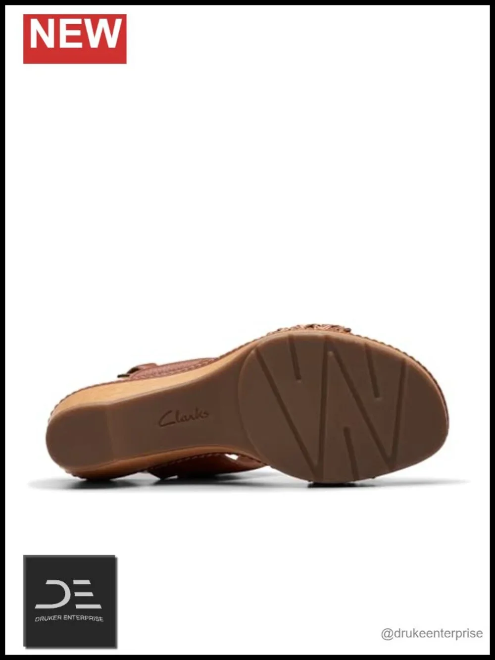 Clarks Women's Seannah Step Wedge Sandals Leather Adjustable Buckle